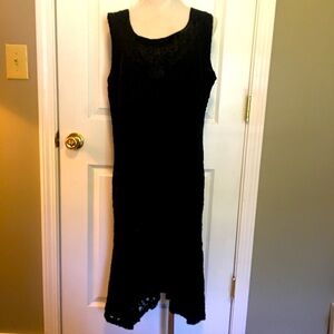 Misty Lane Evening black lace tank dress sz 14. Lined and lace overlay. Cocktail